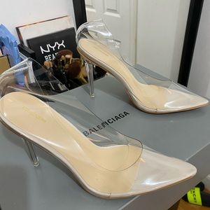PLT Woman’s Clear Heels (never worn)